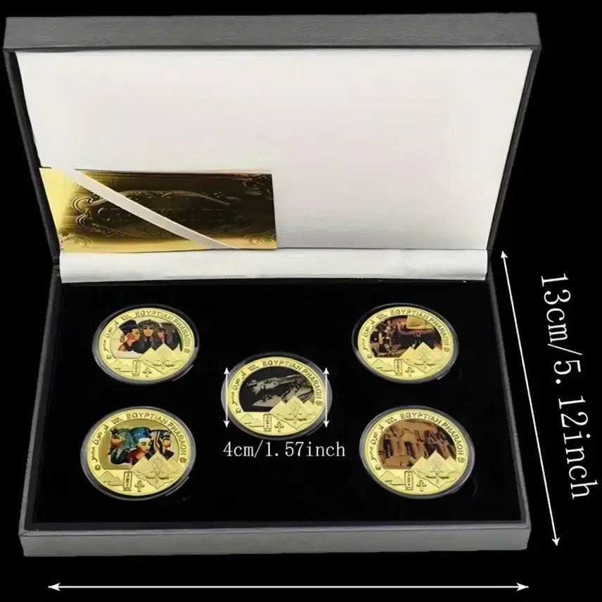 [BUNJANG] Egypt Pharaoh Proof Commemorative Coin Set (5 Types) / 이집트 파라오 프루프 기념주화 5종 세트
