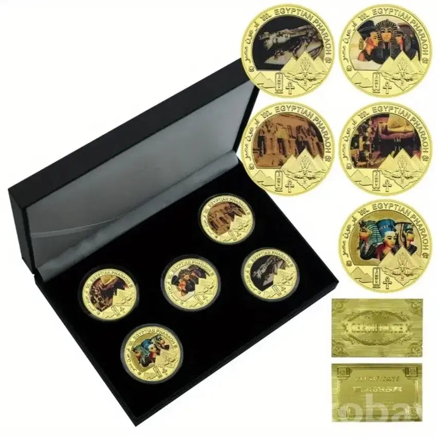 [BUNJANG] Egypt Pharaoh Proof Commemorative Coin Set (5 Types) / 이집트 파라오 프루프 기념주화 5종 세트