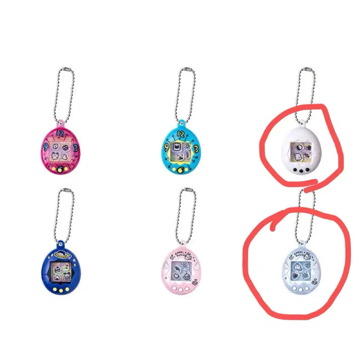 [BUNJANG] Tamagotchi Shaka Shaka Series 1 Gacha Pearly Blue &amp; White Bundle Set / 다마고치 샤카샤카 1탄 가챠 펄블루 흰색 일괄