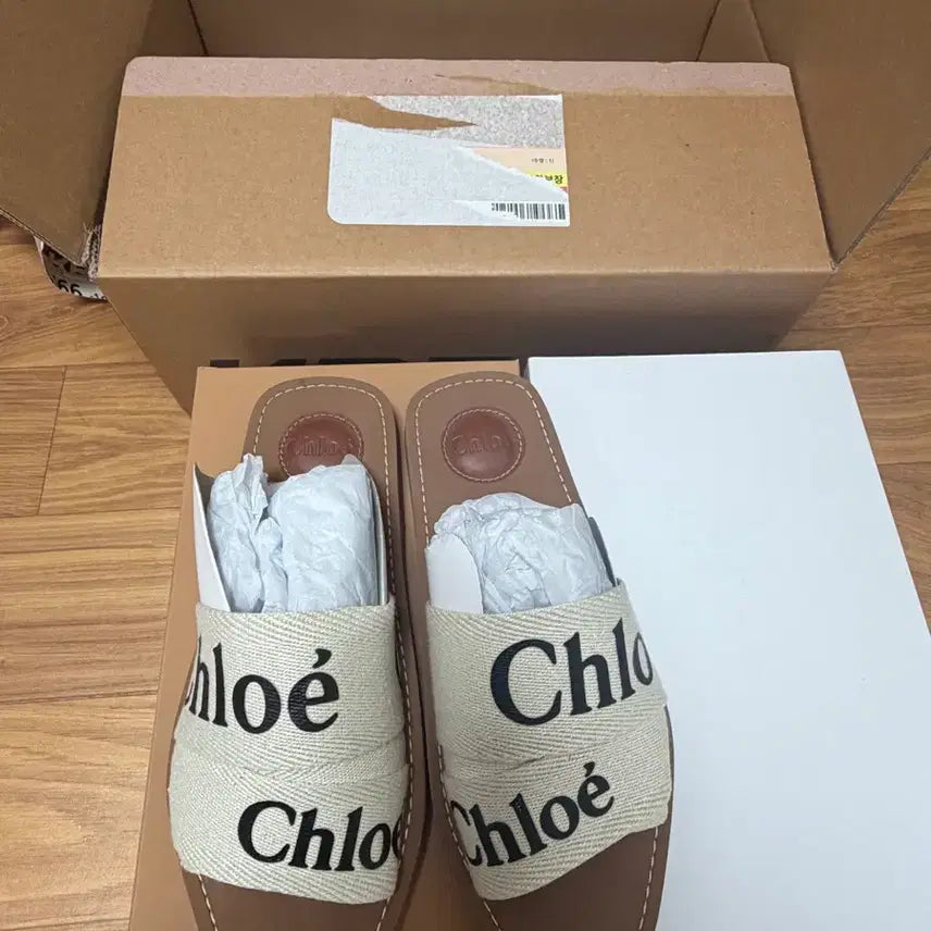 [BUNJANG] Chloé Woody Flat Mule White / 끌로에 우디 플랫 뮬 화이트 38