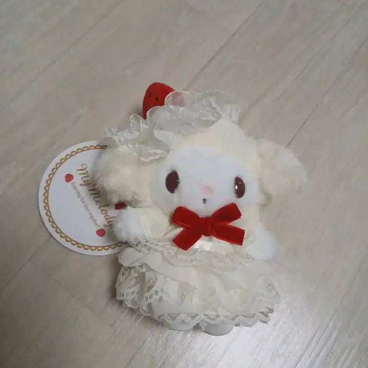 [BUNJANG] Sanrio My Melody Shortcake Mascot Plush Keychain / 산리오 마이멜로디 쇼트케이크 마스코트 인형 키링