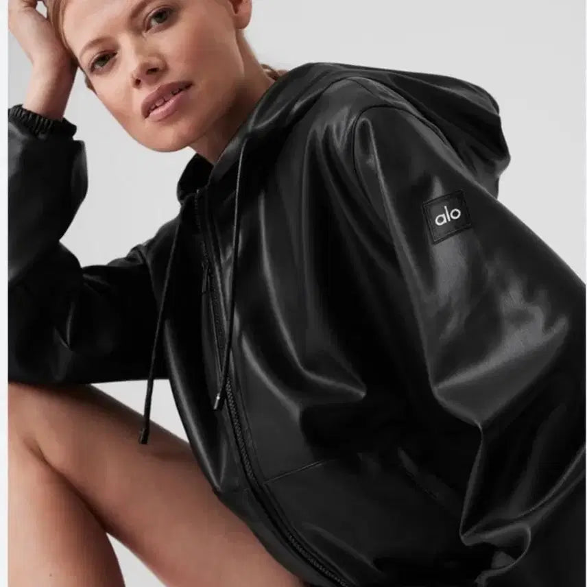 [BUNJANG] ALO Leather Hooded Jacket / 알로