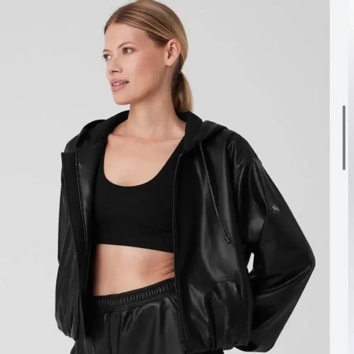 [BUNJANG] ALO Leather Hooded Jacket / 알로