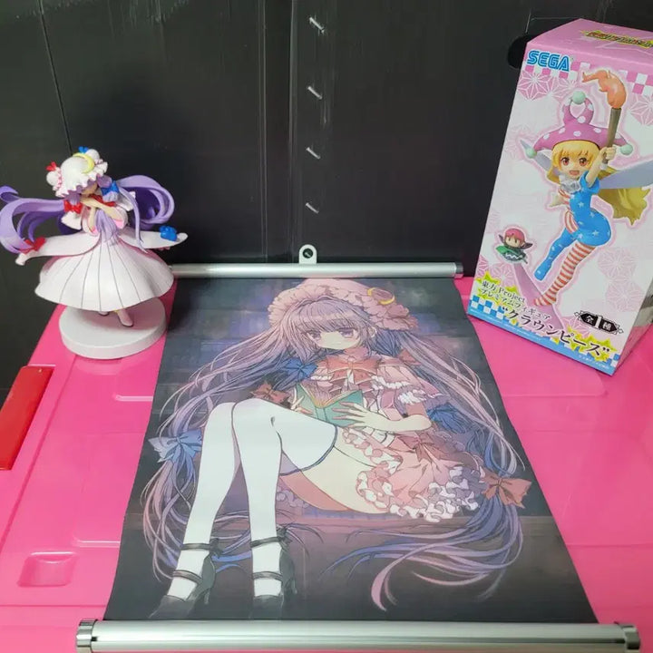 [BUNJANG] Clownpiece Patchouli Unsealed Anime Figure &amp; Scroll Rod / 파츄리 클라운피스 미소녀 피규어 파츄리 족자봉 동방프로젝트
