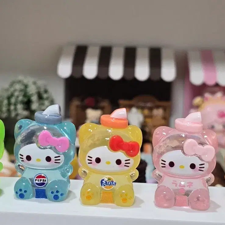 [BUNJANG] Hello Kitty Beverage Bottle Figure Set / 음료 키티 피규어 세트