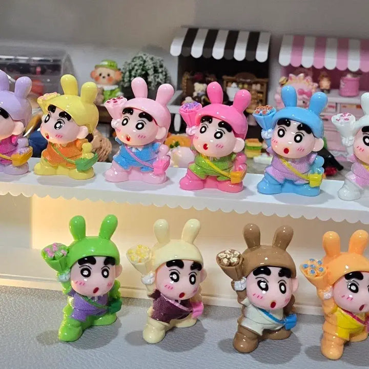 [BUNJANG] Crayon Shin-chan Bouquet Figure Set (10 Types) / 꽃다발 짱구 피규어 세트10종