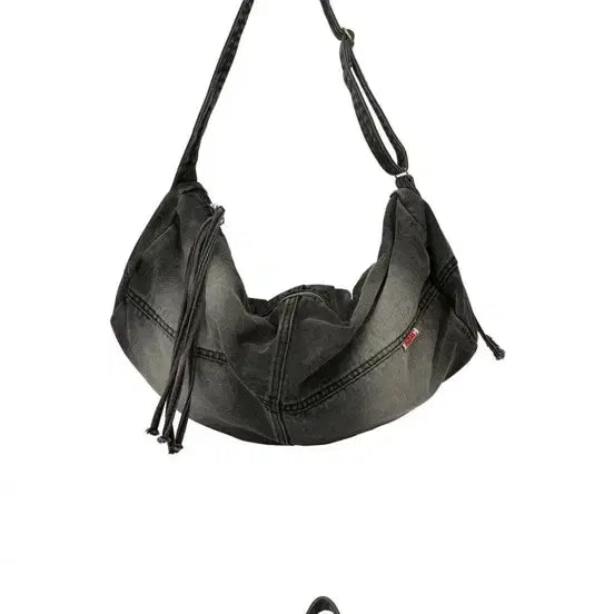 [BUNJANG] Sculptor Vintage Brushed Denim Duffle Bag Black / 스컬프터 빈티지 브러쉬드 데님 더플백 블랙