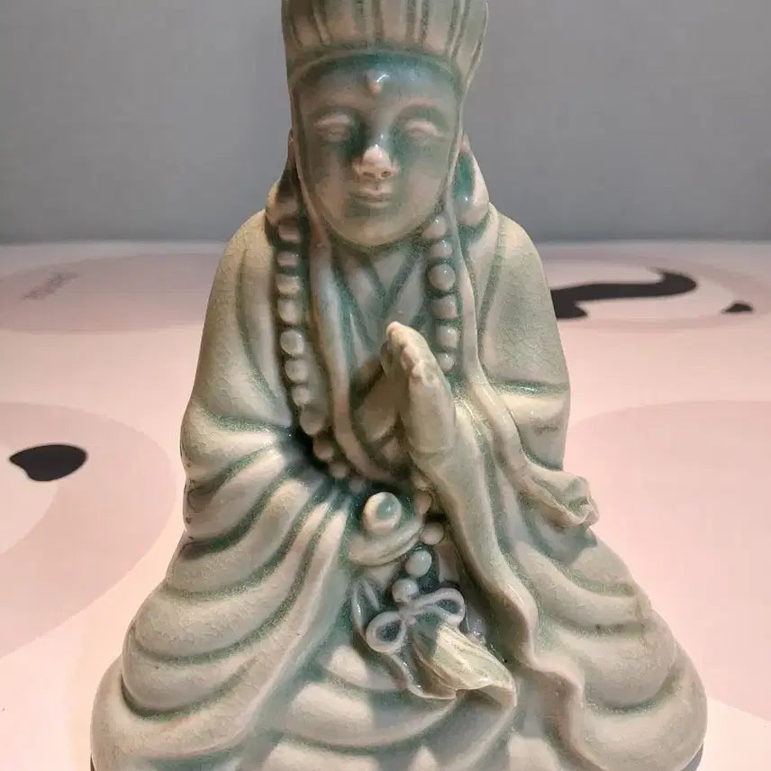 [BUNJANG] Celadon Seated Buddha Statue / 청자불상