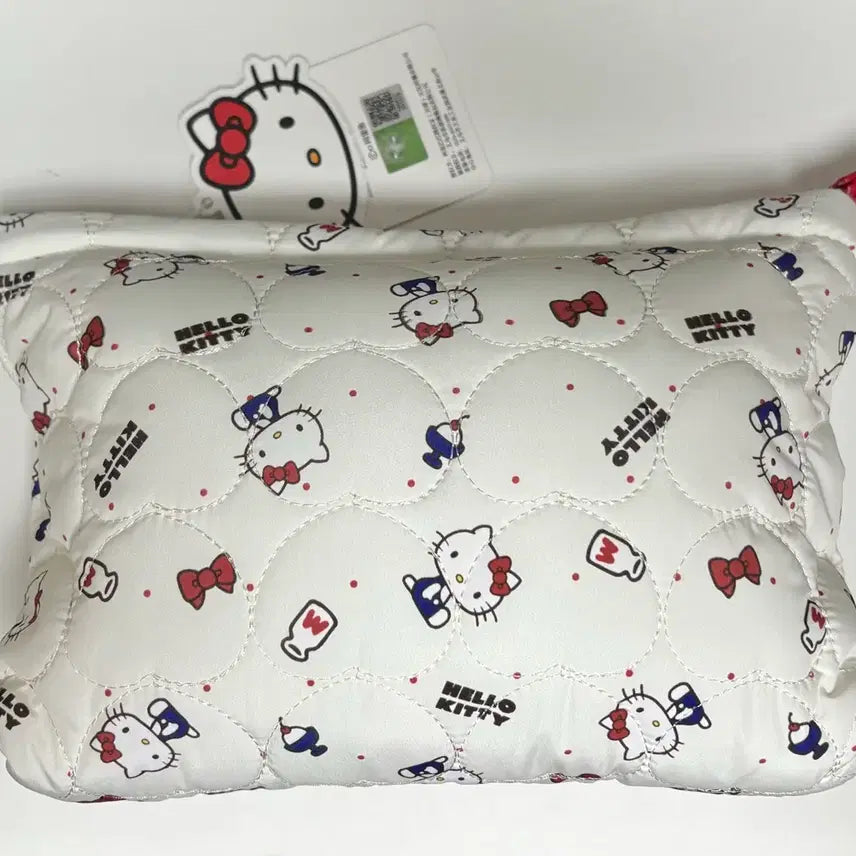 [BUNJANG] Sanrio Hello Kitty Quilted Pouch / 산리오 키티 하트 퀄팅 파우치
