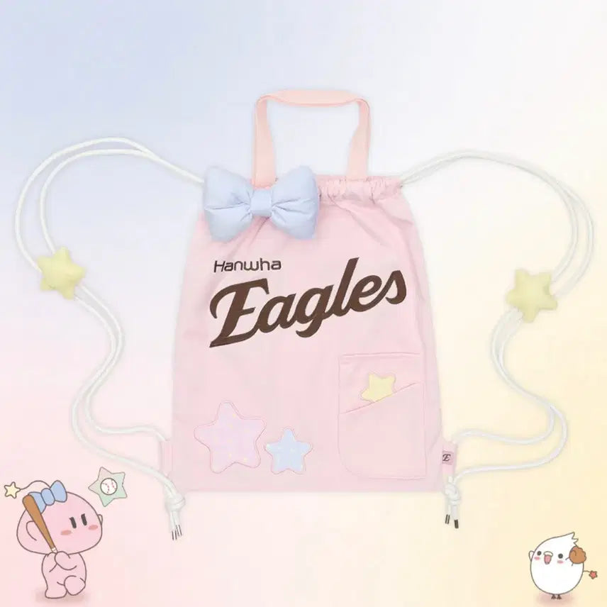 [BUNJANG] Hanwha Eagles Kkomsuni Collaboration Gym Sack Bag / 한화이글스 꿈순이 짐색가방