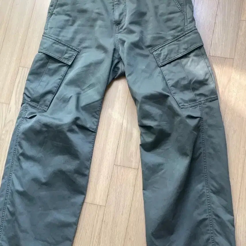 [BUNJANG] Pottery Garment Washed Cargo Pants Olive / (2) 포터리 가먼트워시드 카고 올리브