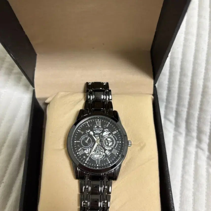 [BUNJANG] ORUSS Black Metal Watch / ORUSS 시계 블랙 메탈