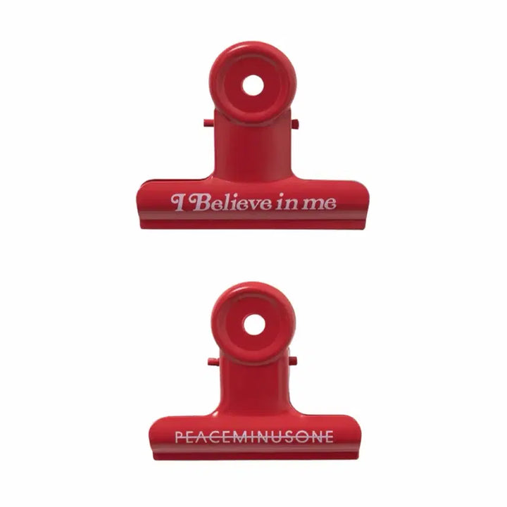 [BUNJANG] Peaceminusone x VERDI Bulldog Clip Set (Red, 2 pcs) / 피마원 베르디 지디 피스마이너스원 지드래곤 불독 클립 레드 (2개 세트)
