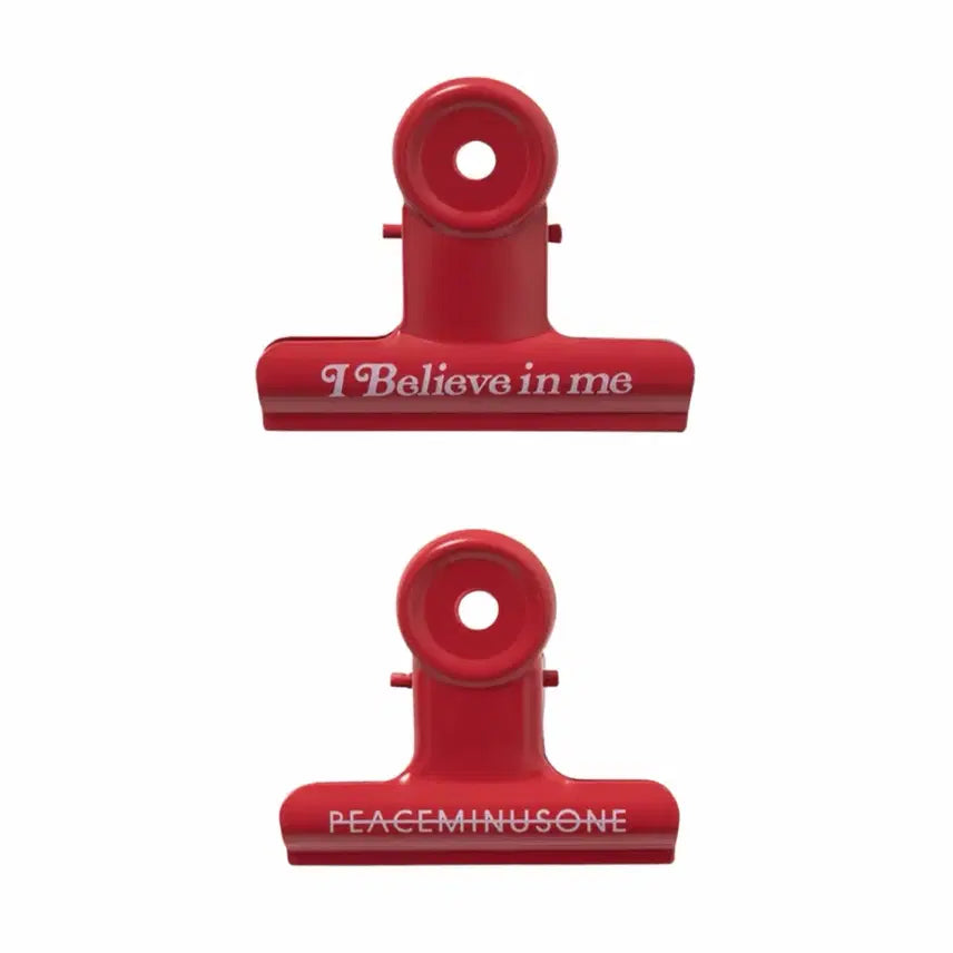 [BUNJANG] Peaceminusone x VERDI Bulldog Clip Set (Red, 2 pcs) / 피마원 베르디 지디 피스마이너스원 지드래곤 불독 클립 레드 (2개 세트)