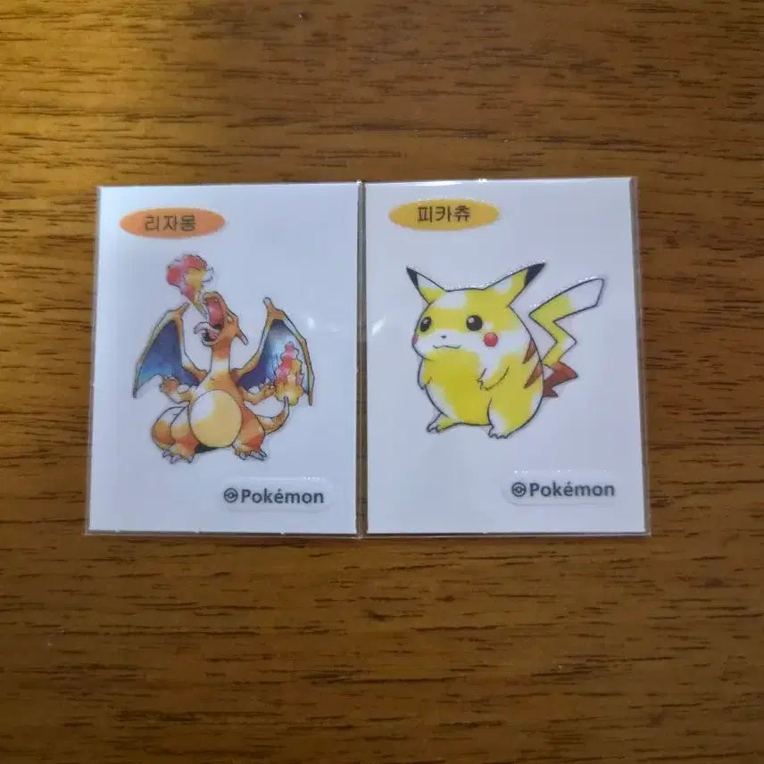 [BUNJANG] Pokemon Artwork Charizard Pikachu Sticker Set / 포켓몬 아트워크 리자몽 피카츄 띠부씰