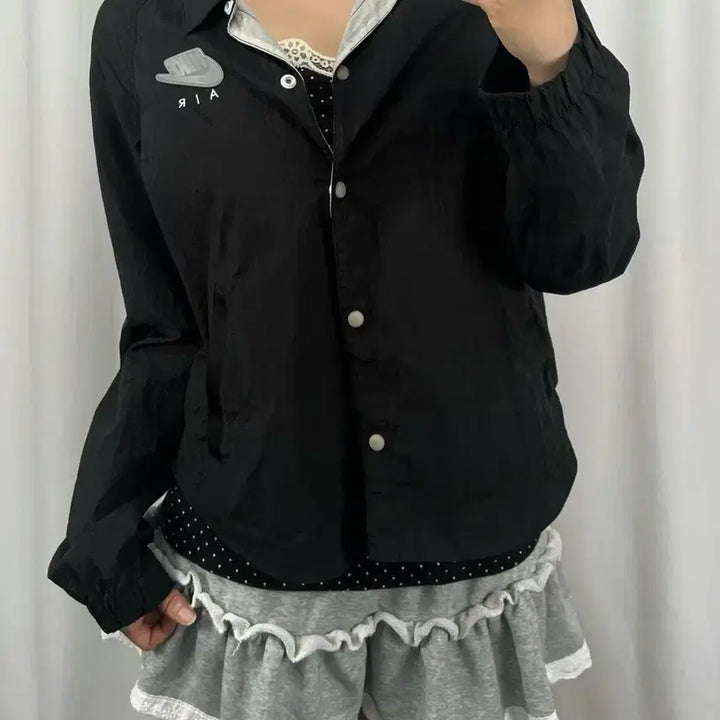 [BUNJANG] Nike Big Logo Cropped Windbreaker Jacket / 나이키 빅로고 크롭 바람막이 자켓