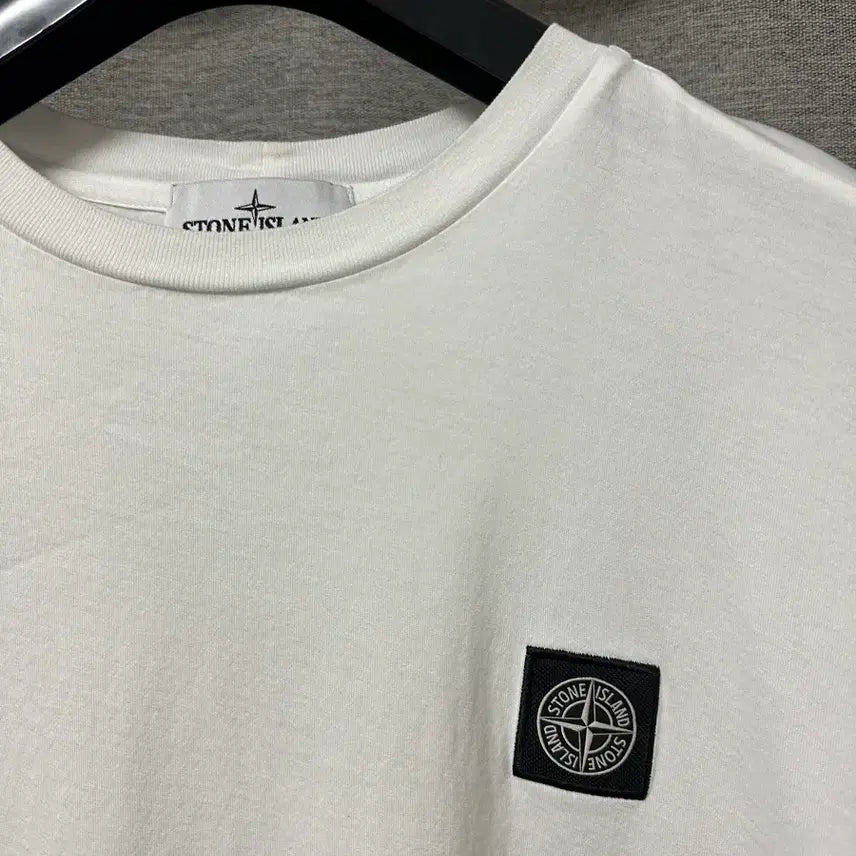 [BUNJANG] Stone Island Logo Patch T-Shirt White XL / 스톤아일랜드 로고 패치 반팔 화이트 (XL)