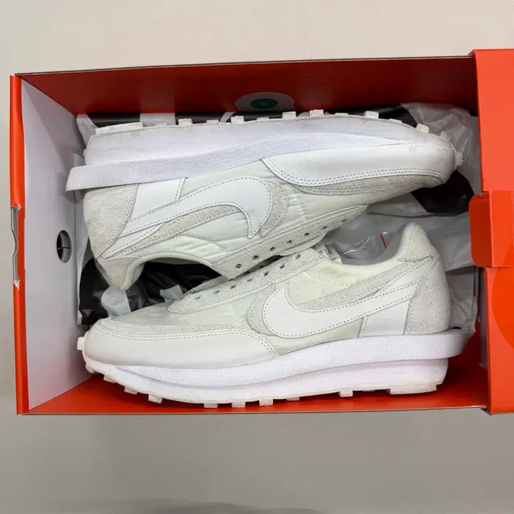 [BUNJANG] Nike x Sacai Vaporwaffle Nylon White US 10.5 / [285]나이키 사카이 와플 나일론 화이트 S급 중고