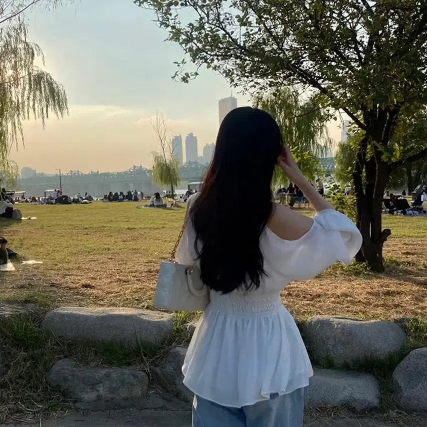 [BUNJANG] YUSOP Suji Blouse White / 유솝 수지 블라우스 화이트