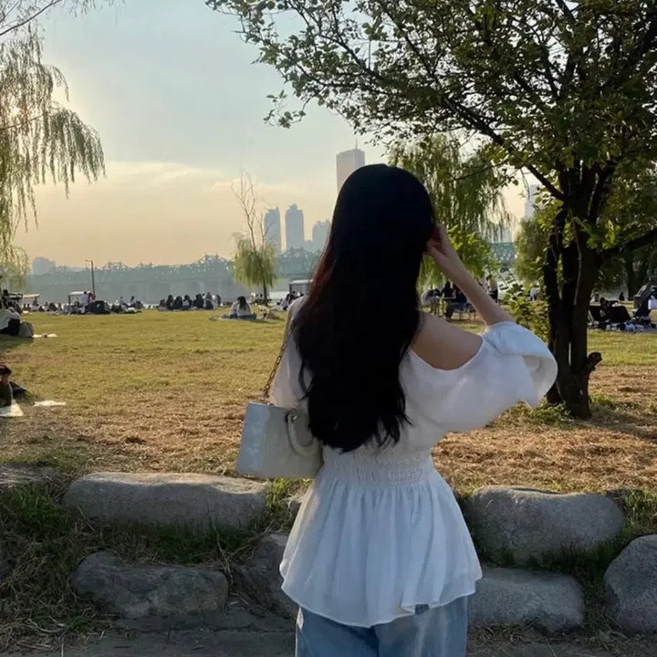[BUNJANG] YUSOP Suji Blouse White / 유솝 수지 블라우스 화이트