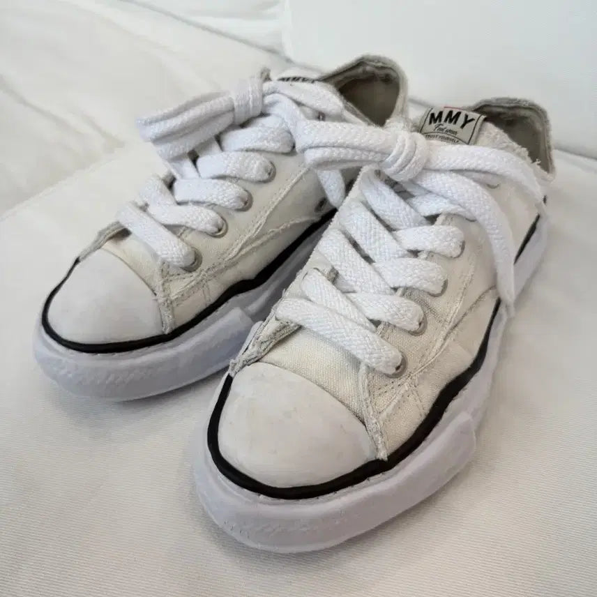 [BUNJANG] Maison Mihara Yasuhiro Peterson OG Sole Canvas Low Top Sneakers White / 미하라 피터슨 OG 솔 로우