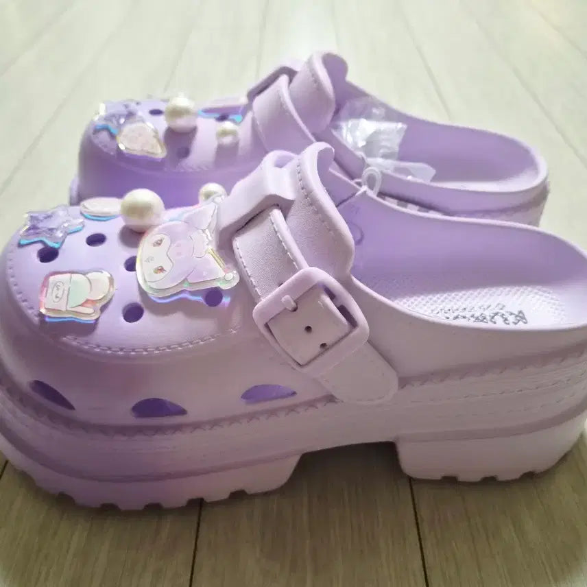 [BUNJANG] Sanrio Kuromi Platform Sandals Purple Size 250 / 산리오 쿠로미 통굽 샌들 키높이 샌들 퍼플 250사이즈 새상품