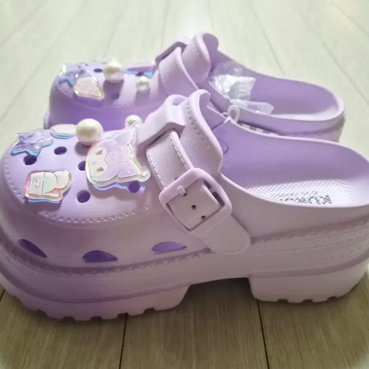 [BUNJANG] Sanrio Kuromi Platform Sandals Purple Size 250 / 산리오 쿠로미 통굽 샌들 키높이 샌들 퍼플 250사이즈 새상품