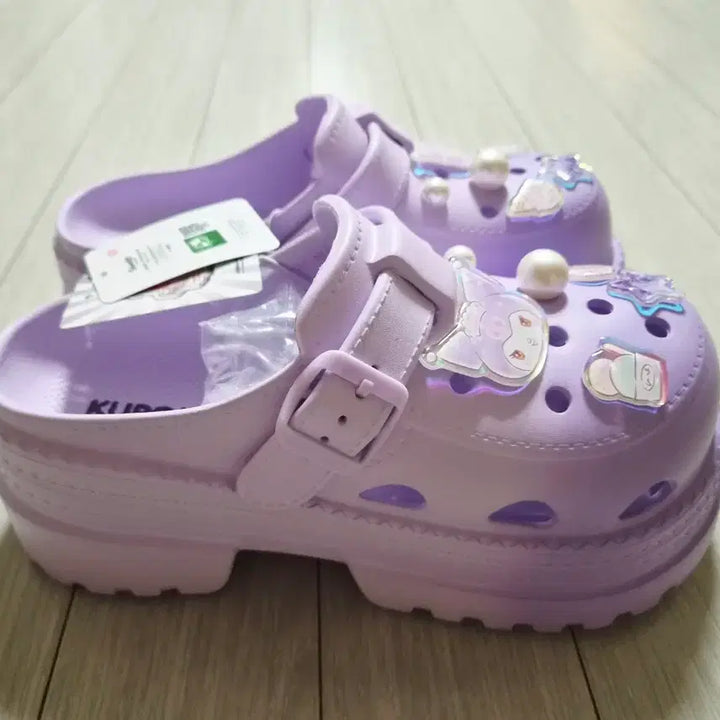 [BUNJANG] Sanrio Kuromi Platform Sandals Purple Size 250 / 산리오 쿠로미 통굽 샌들 키높이 샌들 퍼플 250사이즈 새상품