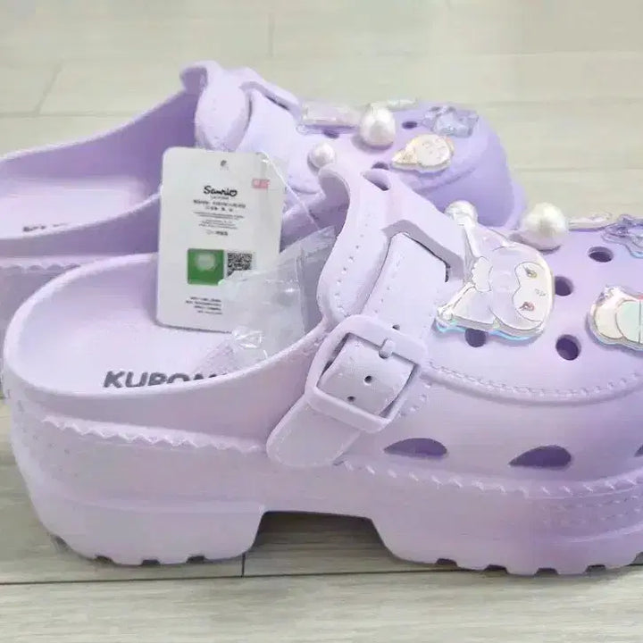 [BUNJANG] Sanrio Kuromi Platform Sandals Purple Size 250 / 산리오 쿠로미 통굽 샌들 키높이 샌들 퍼플 250사이즈 새상품