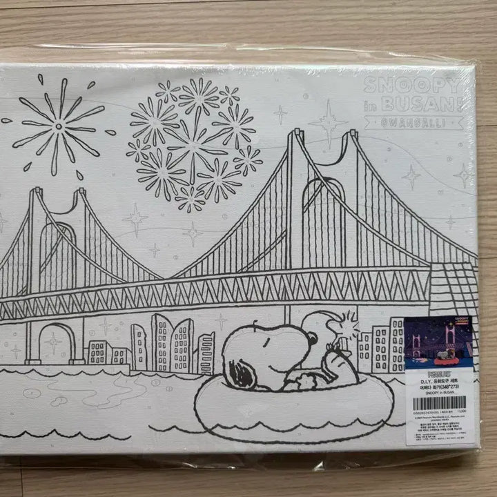[BUNJANG] Snoopy in Busan DIY Oil Painting Kit / 스누피 인 부산/ DIY 유화 색칠