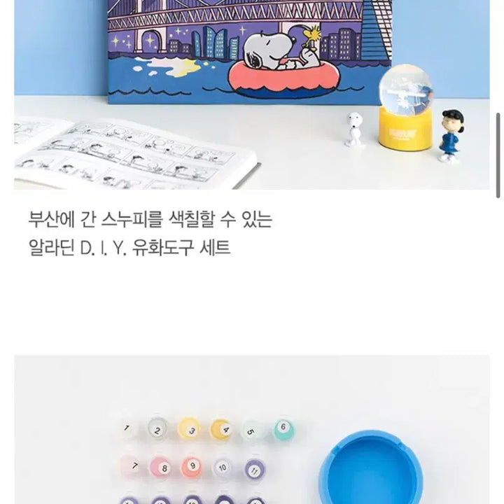 [BUNJANG] Snoopy in Busan DIY Oil Painting Kit / 스누피 인 부산/ DIY 유화 색칠