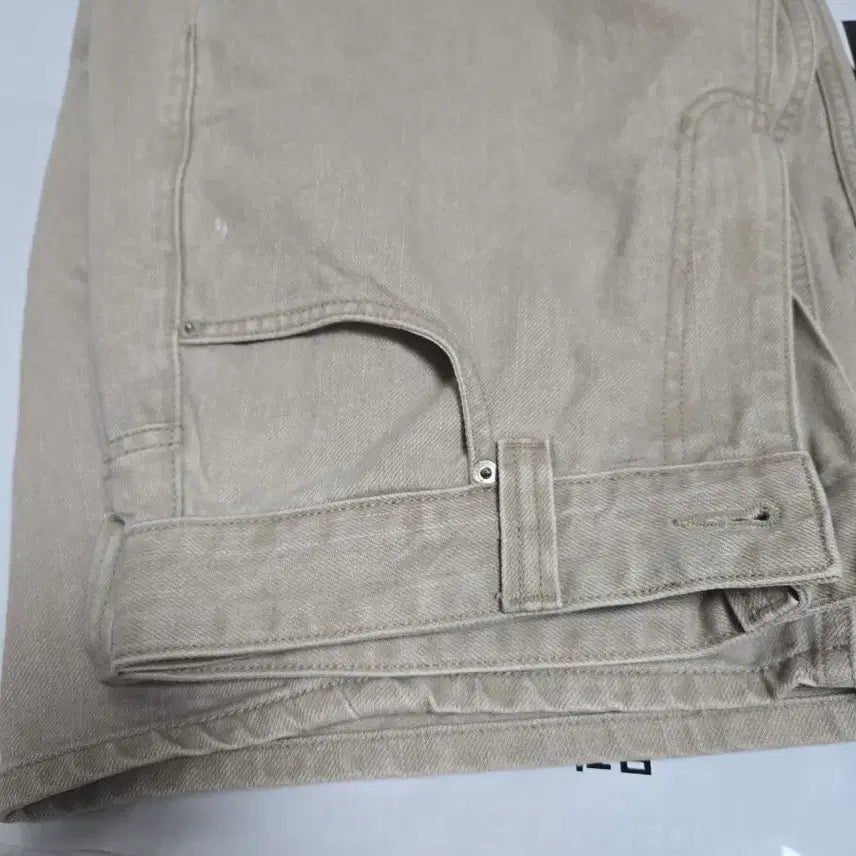 [BUNJANG] NOUN Wide Curved Denim (Beige) Size 2 / [노운] 와이드 커브드 데님 (베이지) 2size