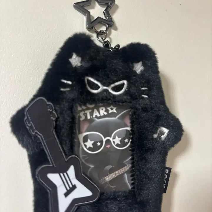 [BUNJANG] Black Cat Guitar Rockstar Photocard Holder Binder / 락스타고양이 포카홀더 기타치는고양이 포토카드홀더 바인더
