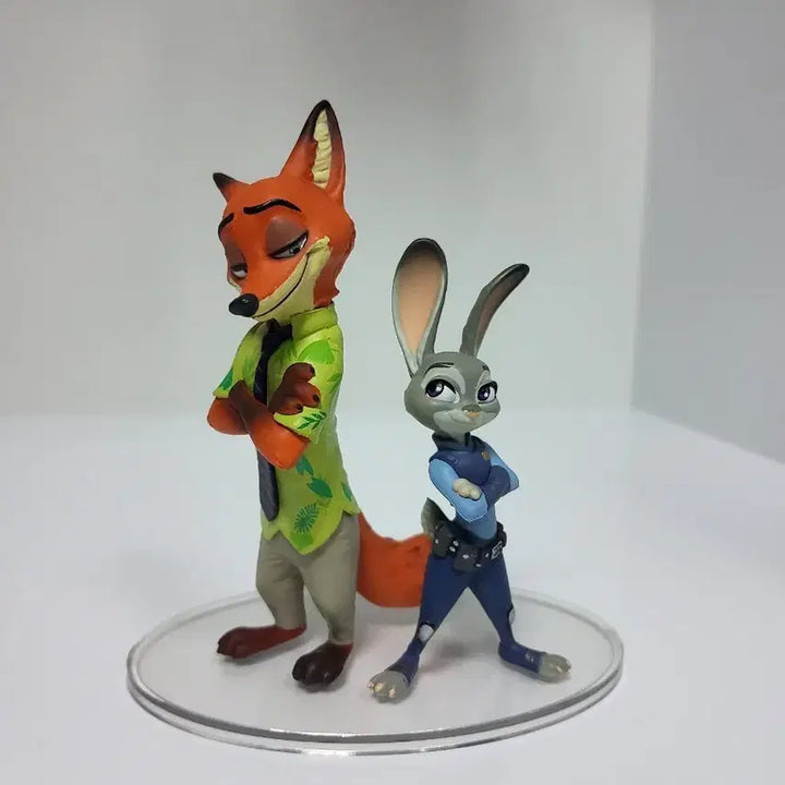 [BUNJANG] Disney Zootopia Nick Wilde &amp; Judy Hopps UDF &amp; Pop Mart Figures Bundle Set / 개봉양품, 일괄]주토피아 닉 주디 Udf, 팝마트 피규어