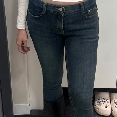 [BUNJANG] White Square Neck Cropped T-Shirt / [착샷] 화이트 스퀘어넥 크롭티