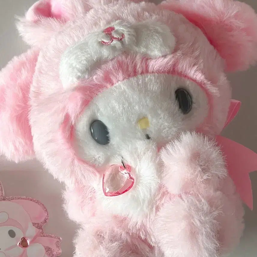 [BUNJANG] Sanrio My Melody Fairy Rabbit Mascot &amp; Keychain Set / (세트)마이멜로디 페어리래빗 마스코트 &amp; 키홀더