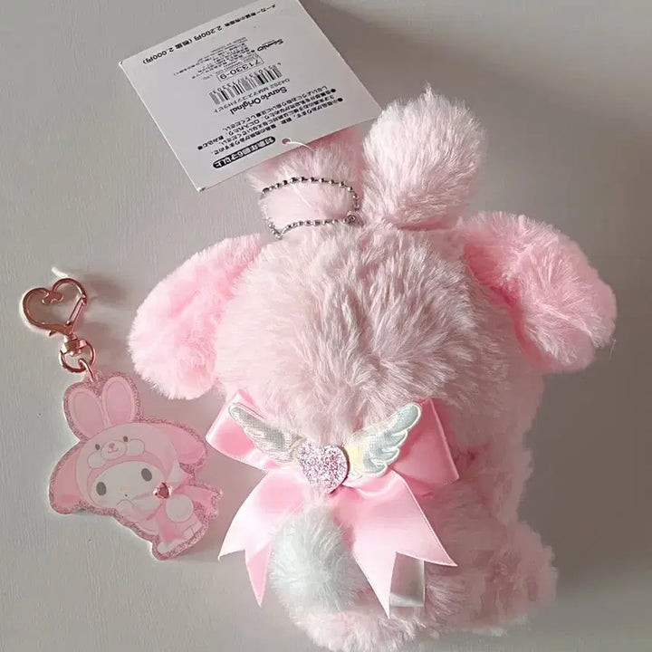 [BUNJANG] Sanrio My Melody Fairy Rabbit Mascot &amp; Keychain Set / (세트)마이멜로디 페어리래빗 마스코트 &amp; 키홀더