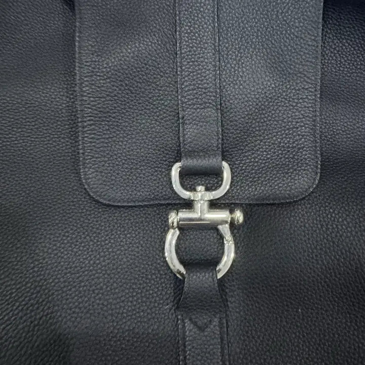 [BUNJANG] Time Homme Cobb Shoulder Bag L Black Leather / 타임옴므 코브 숄더백 L