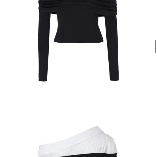 [BUNJANG] Not Your Rose Lily Long Sleeve Off-Shoulder T-Shirt Black / 새상품 낫유어로즈 릴리 롱 슬리브 오프숄더 티셔츠