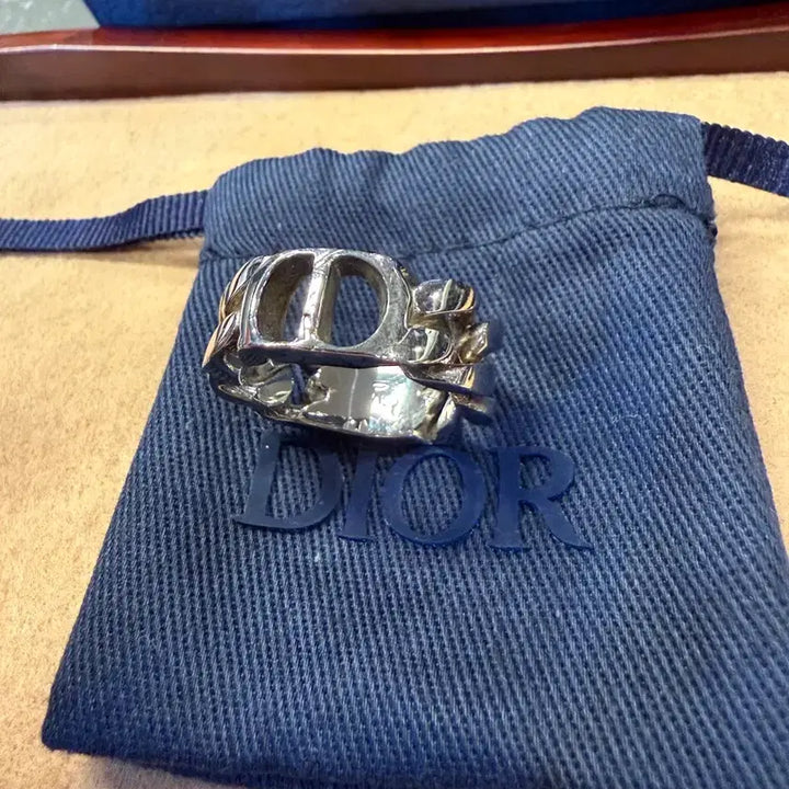 [BUNJANG] Dior CD Icon Chain Links Ring Silver / (M) 디올 CD 아이콘 체인 링크 반지 링