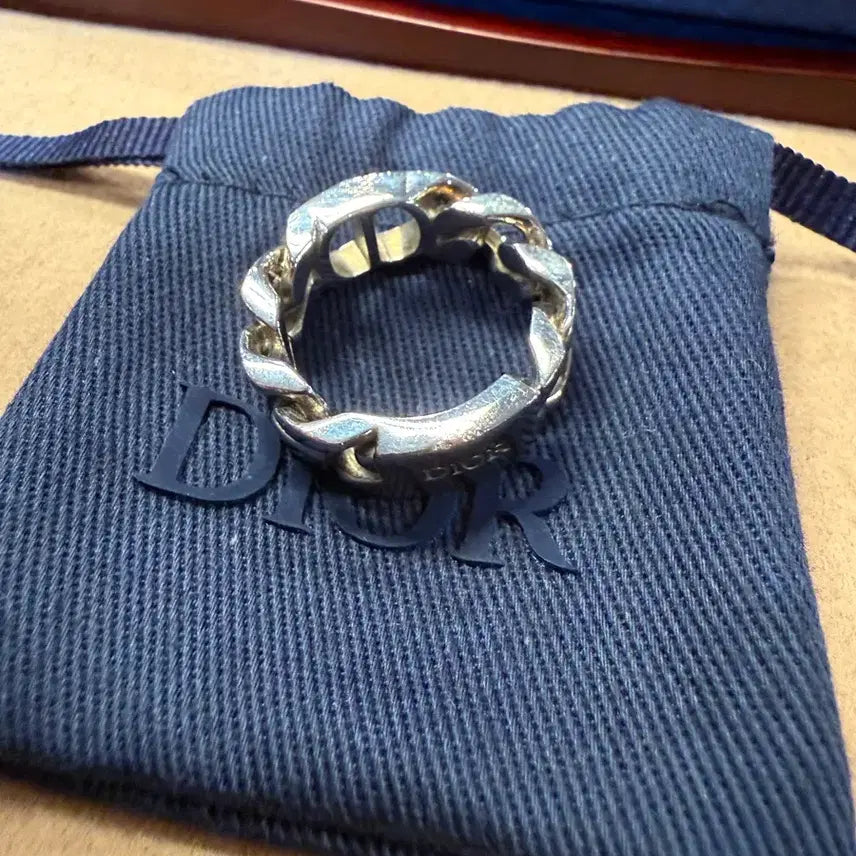 [BUNJANG] Dior CD Icon Chain Links Ring Silver / (M) 디올 CD 아이콘 체인 링크 반지 링