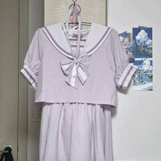 [BUNJANG] Aveil Sanrio Kuromi Sailor Dress - New / 돈키호테 아베일 산리오 쿠로미 세일러복 지뢰계 미시착 새제품 메로쿠로
