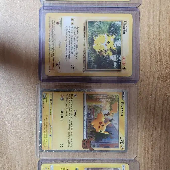 [BUNJANG] Pokemon Pikachu Promo Cards Bundle Set / 포켓몬 카드 피카츄 4장 일괄 프로모 정글피카츄는 앨범용