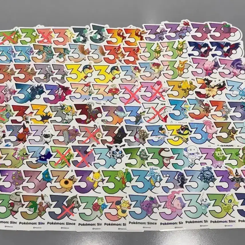 [BUNJANG] Pokemon 30th Anniversary Sticker / 포켓몬 30주년 스티커