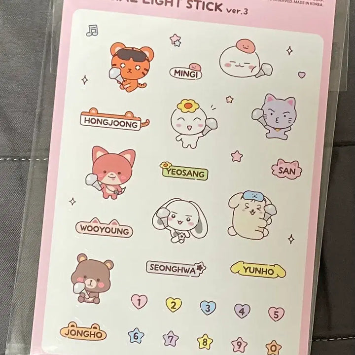 [BUNJANG] ATEEZ Lightiny 3 Special Edition Photocard Holder Sticker / 미개봉)에이티즈 응원봉 라이티니3 특전 애니티즈 스티커