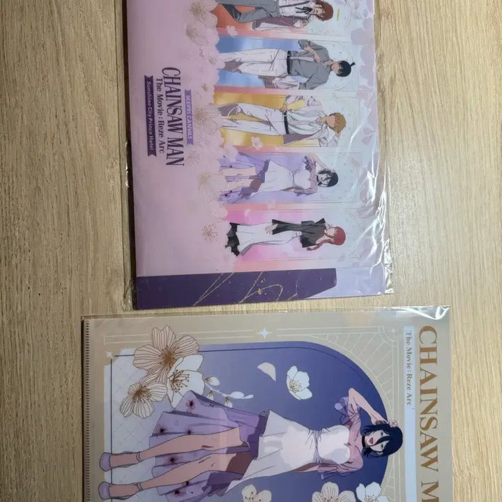 [BUNJANG] Chainsaw Man x Prince Hotel Collaboration A4 File &amp; Lunch Mat Bundle Set (Sealed) / 체인소맨 프린스호텔 a4파일 일괄판매