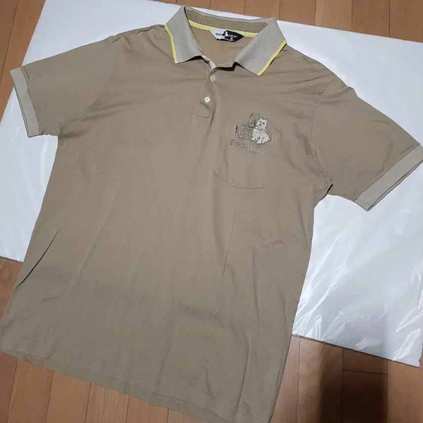 [SOLD OUT] 110 / 블랙앤화이트 / 자수로고 반팔 폴로카라셔츠 / 611-110/