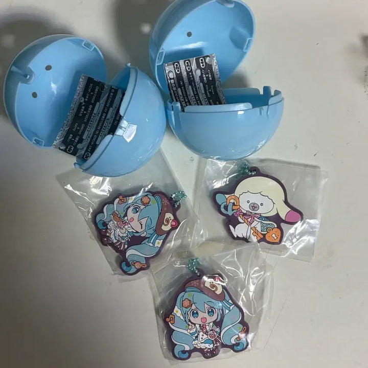 [BUNJANG] Snow Miku Yuki Miku Asort Gacha B Prize Rubber Strap Keychain Set / 스노우 미쿠 유키미쿠 아소토 가챠 b상 러버스트랩 키링