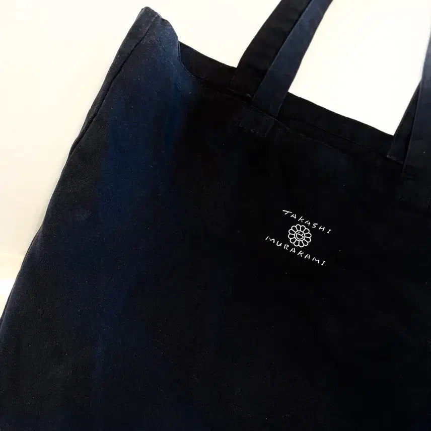 [BUNJANG] Perrotin x Takashi Murakami Black Cotton Collaboration Tote Bag / Perrotin 페로탕 x 무라카미다카시 토트백