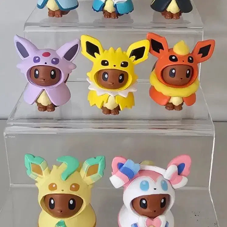[BUNJANG] Pokemon Eevee Poncho Evolution Line Full Set Gacha / 일괄 이브이 판쵸 진화트리 풀셋 가챠